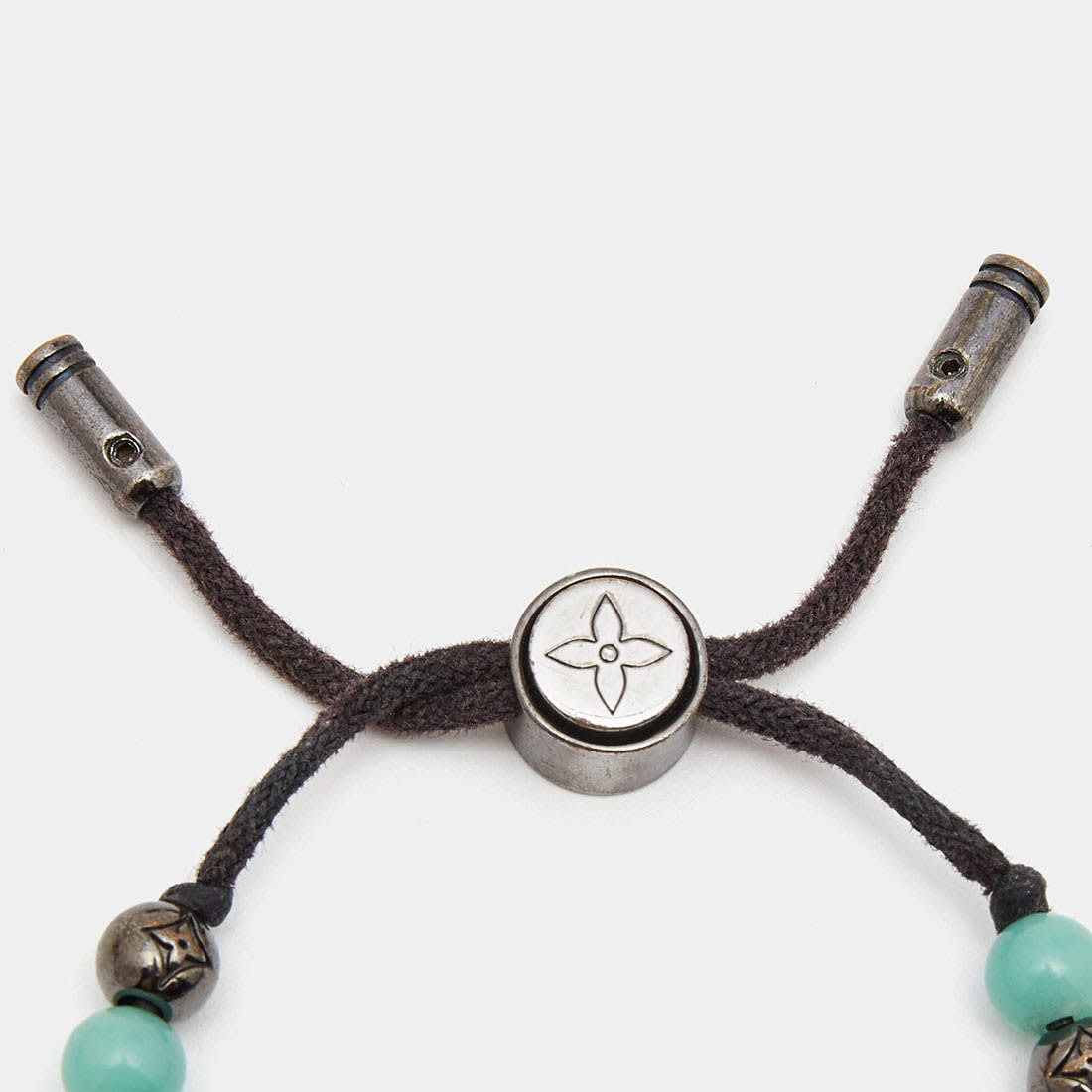 Louis Vuitton Blue Stone Adjustable String Bracelet-2