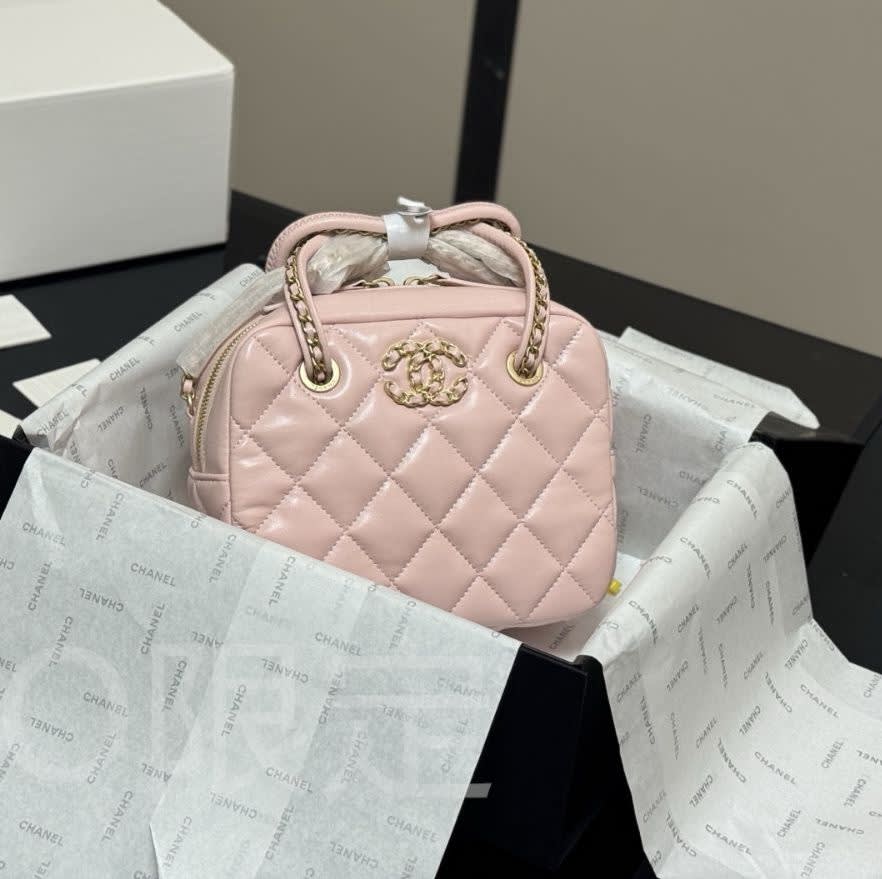 Chanel Small Pink Bowling Bag-0