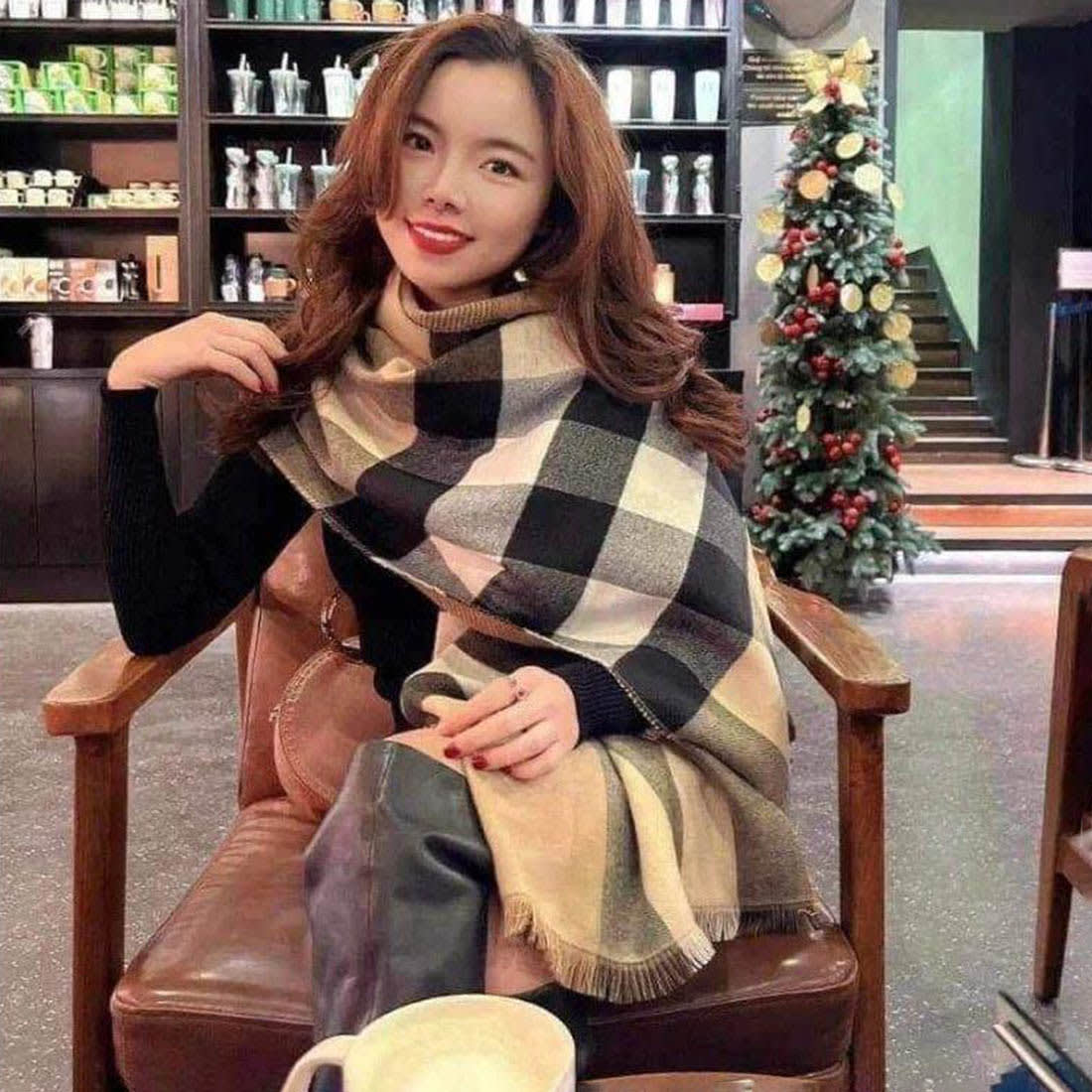 Burberry Designer Reversible Brown Silk Stole-6