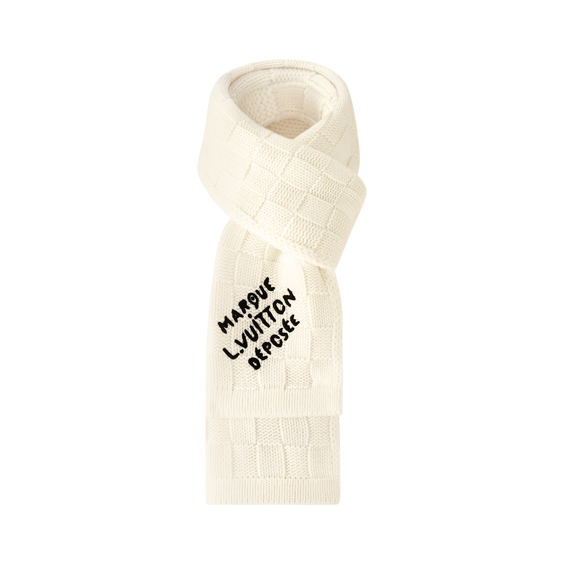 Louis Vuitton Damier White Snug Scarf M90841-1