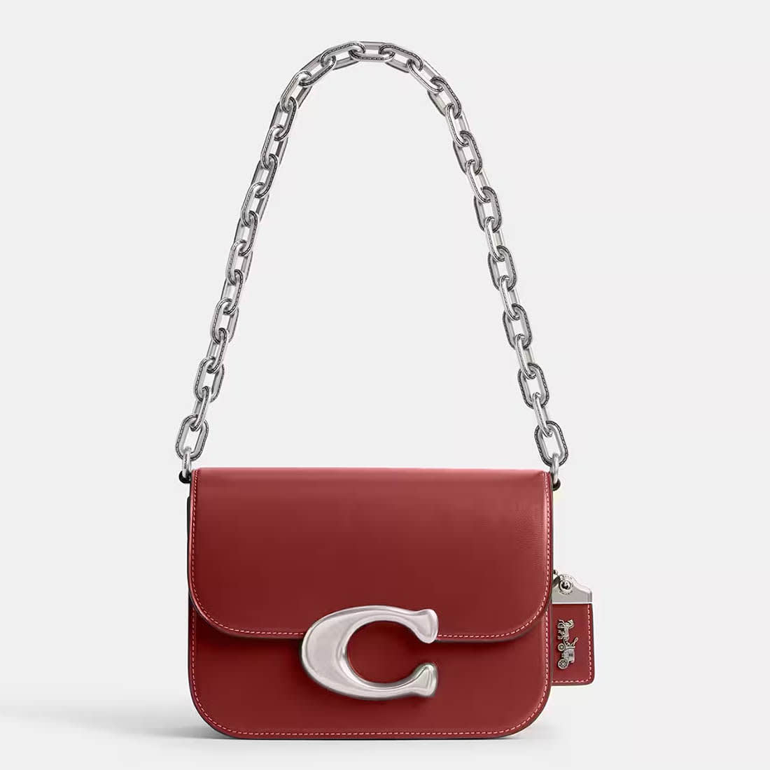 Coach Idol Signature Red Handbag-0