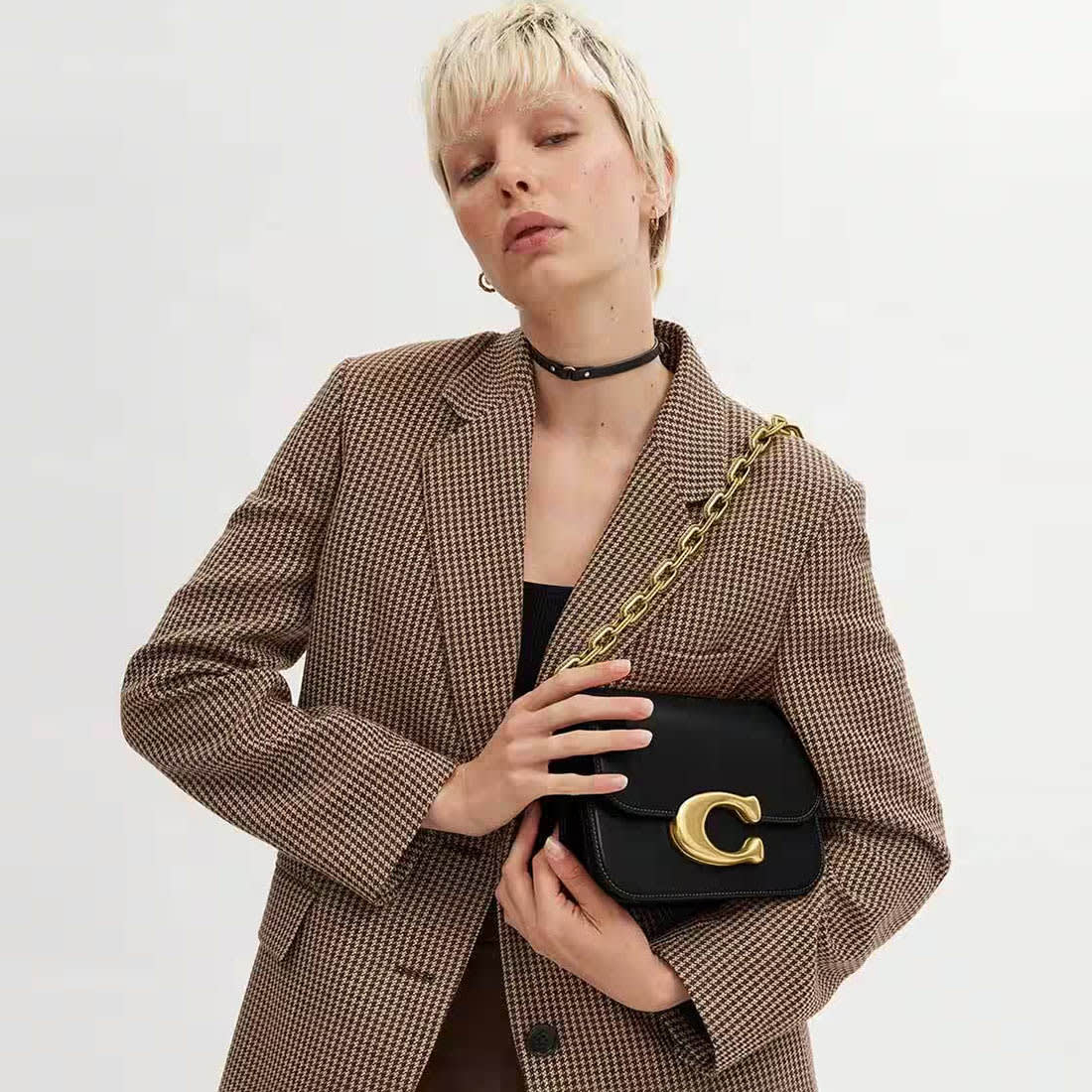 Coach Idol Signature Black Handbag-3