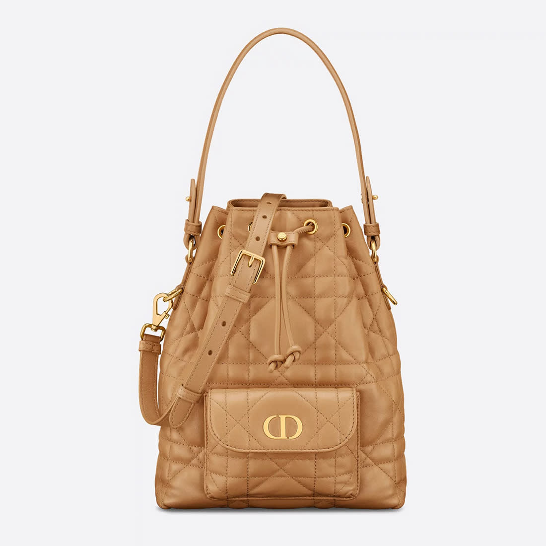 Dior Caro Mini Brown Bucket Bag-0