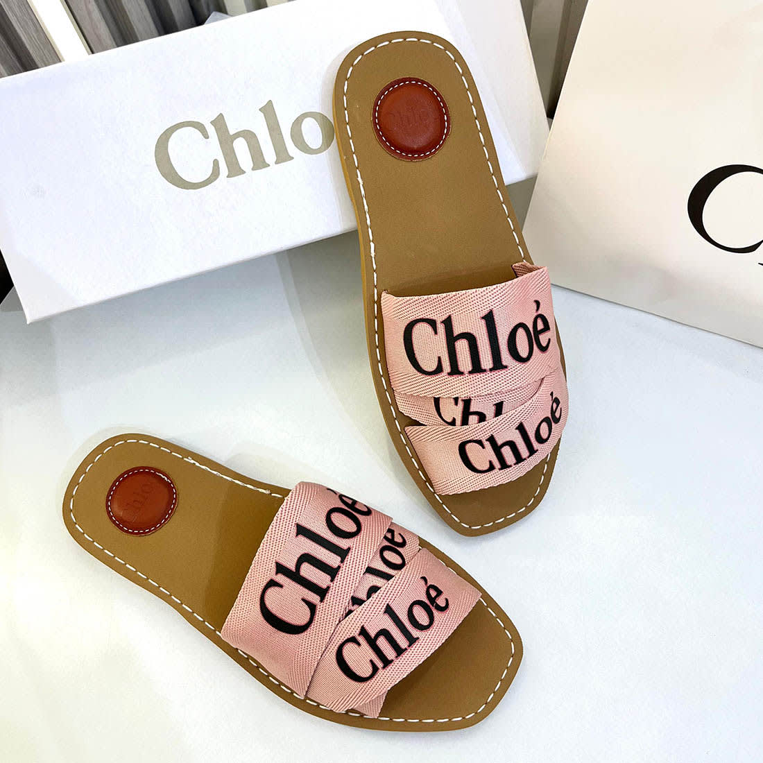 Chloe Pink Premium Quality Women's Flat Sandals-0