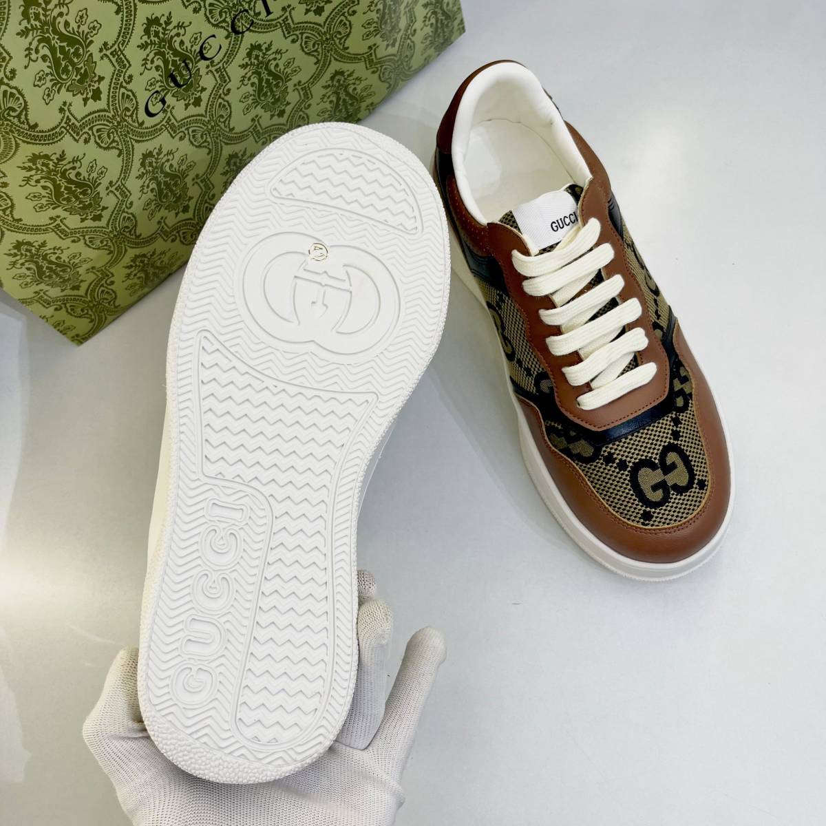 Gucci GG Brown Trainer Sneaker-3