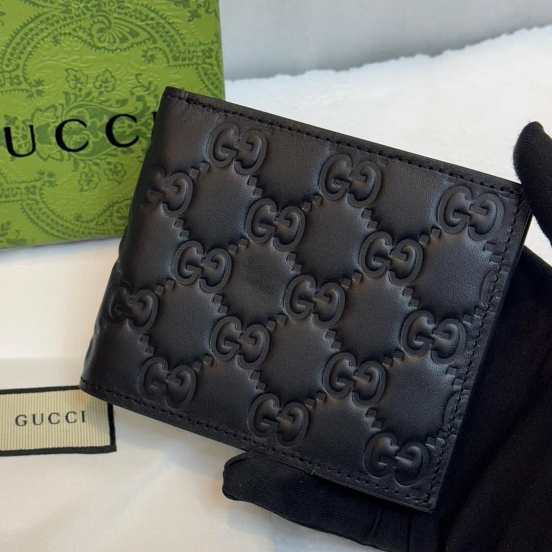 Gucci Black Premium Compact Wallet-0
