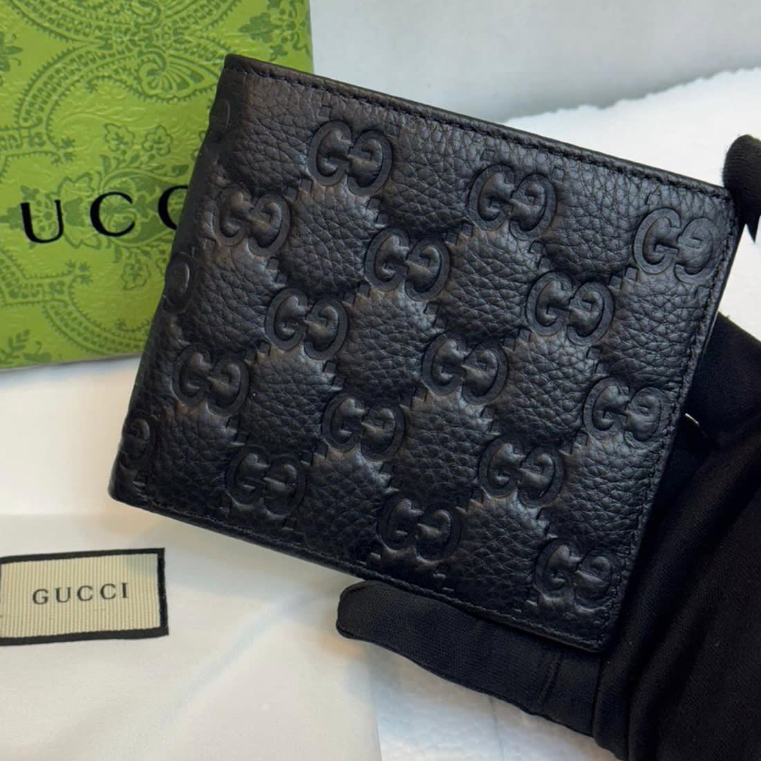 Gucci Black Premium Compact Wallet-0