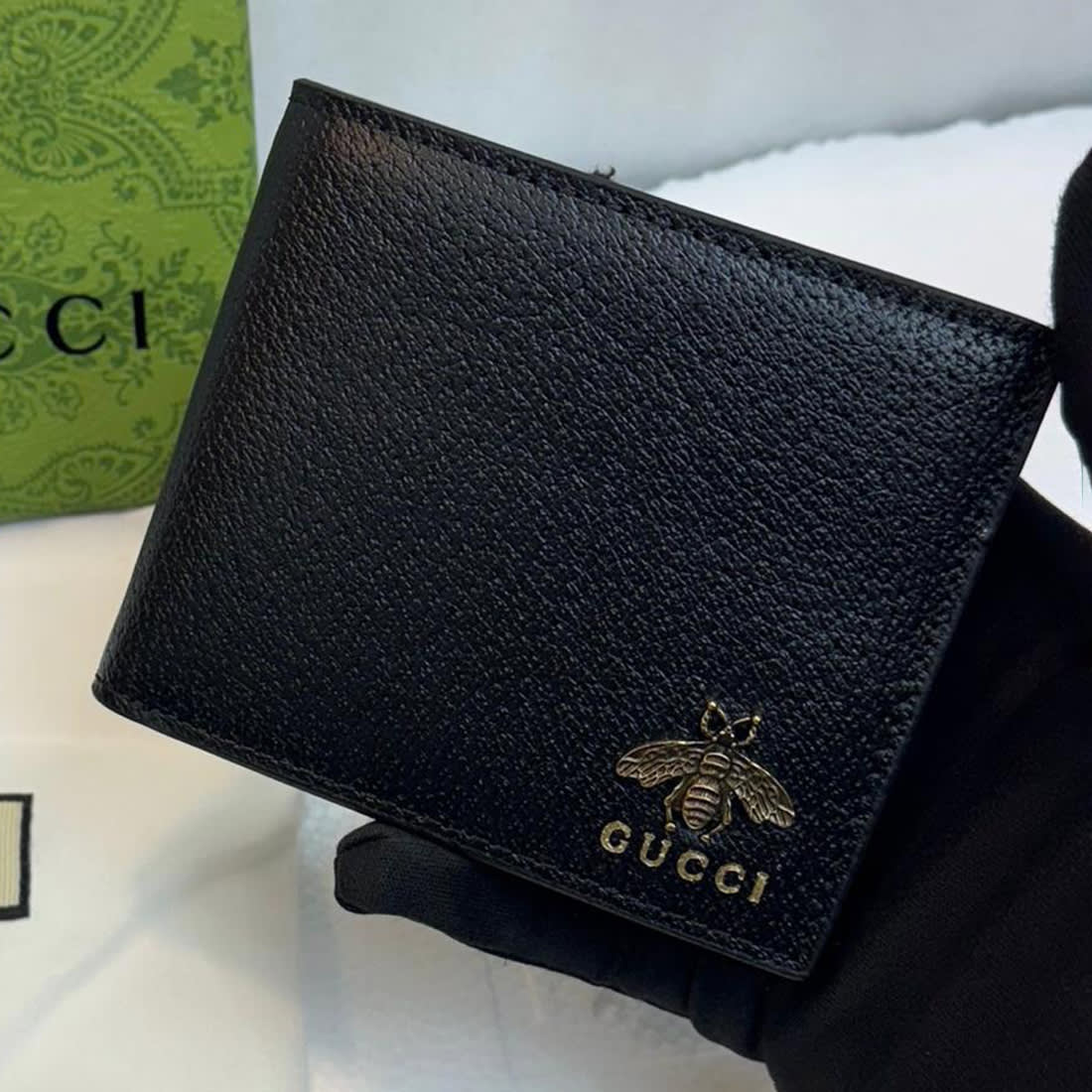 Gucci Black Premium Compact Wallet-0