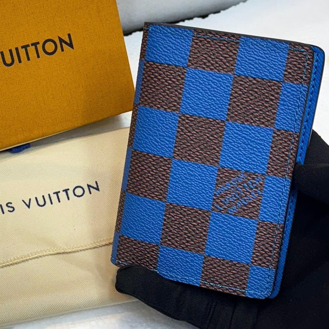 Louis Vuitton Blue Premium Pocket Organiser Wallet-0