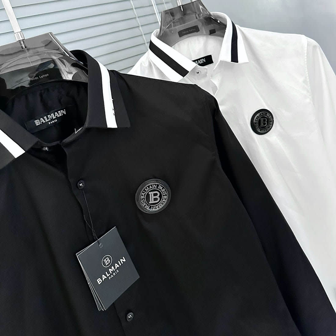 Balmain Embroidered White Premium Cotton Shirt-4