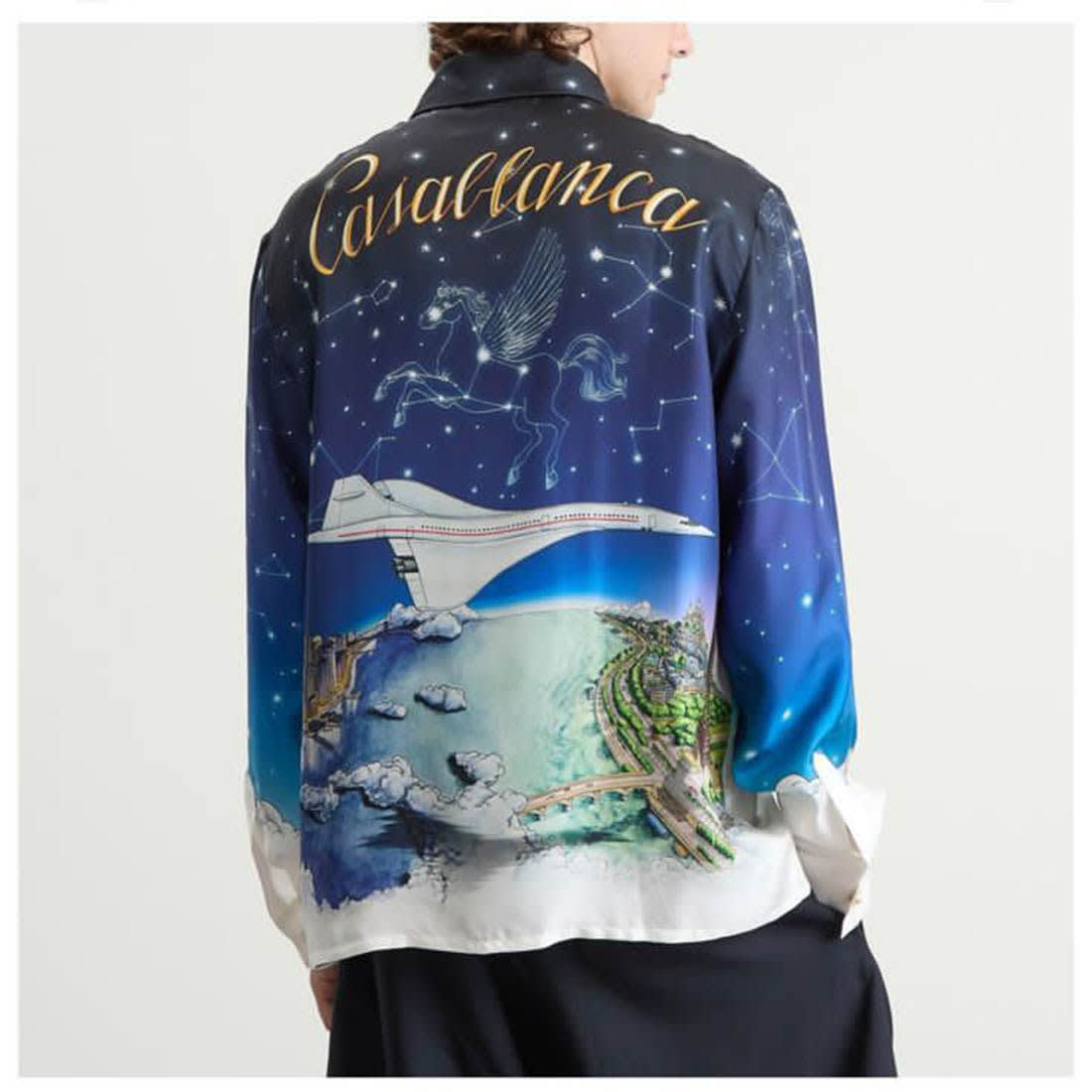 Casablanca Vol De Nuit Silk Shirt-1