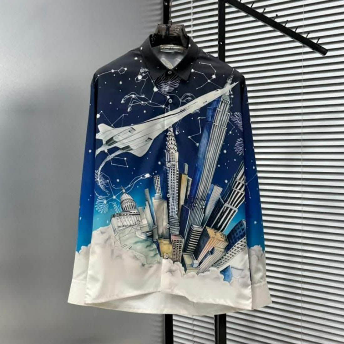 Casablanca Vol De Nuit Silk Shirt-2