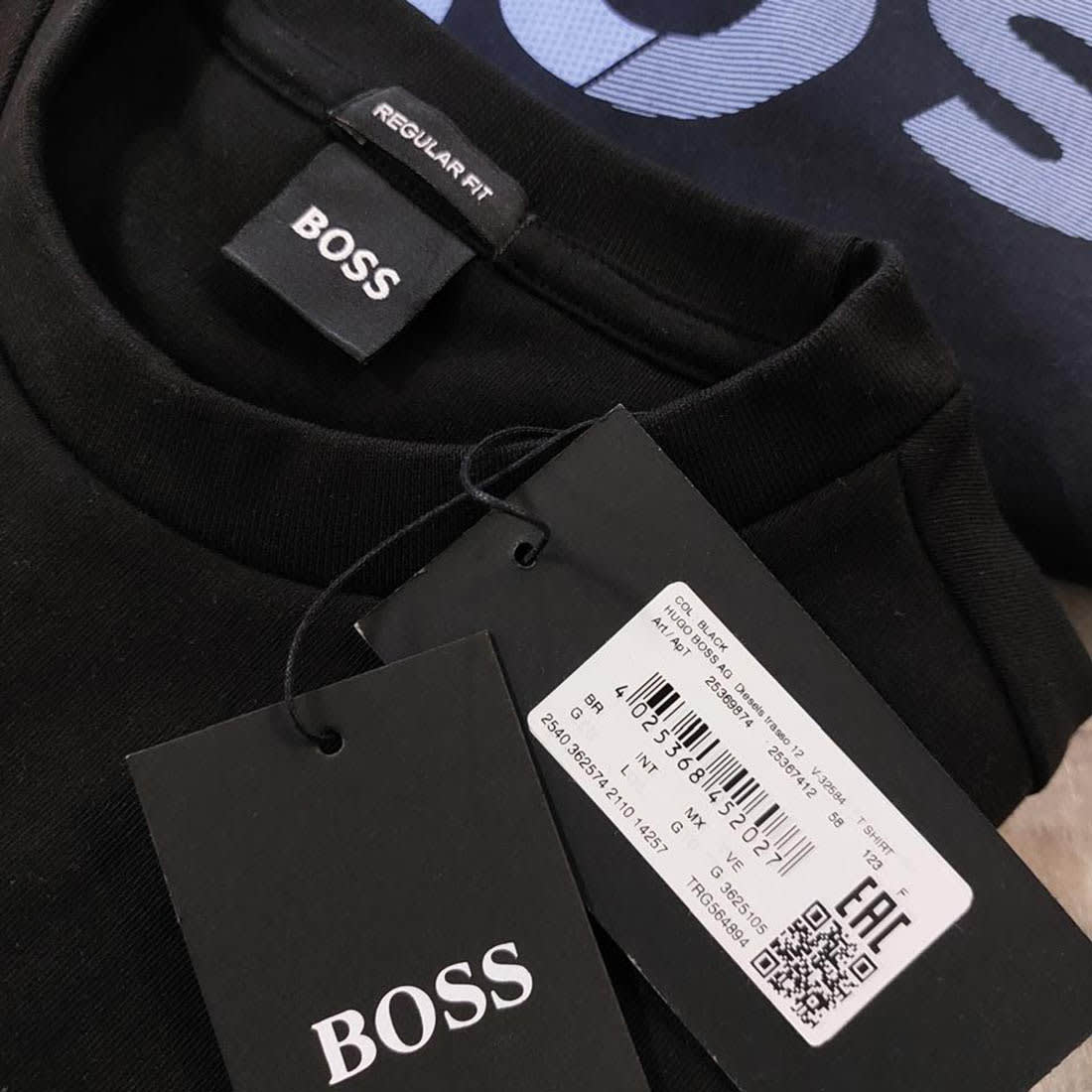 Boss Embroidery Black Cotton Sweatshirt-3