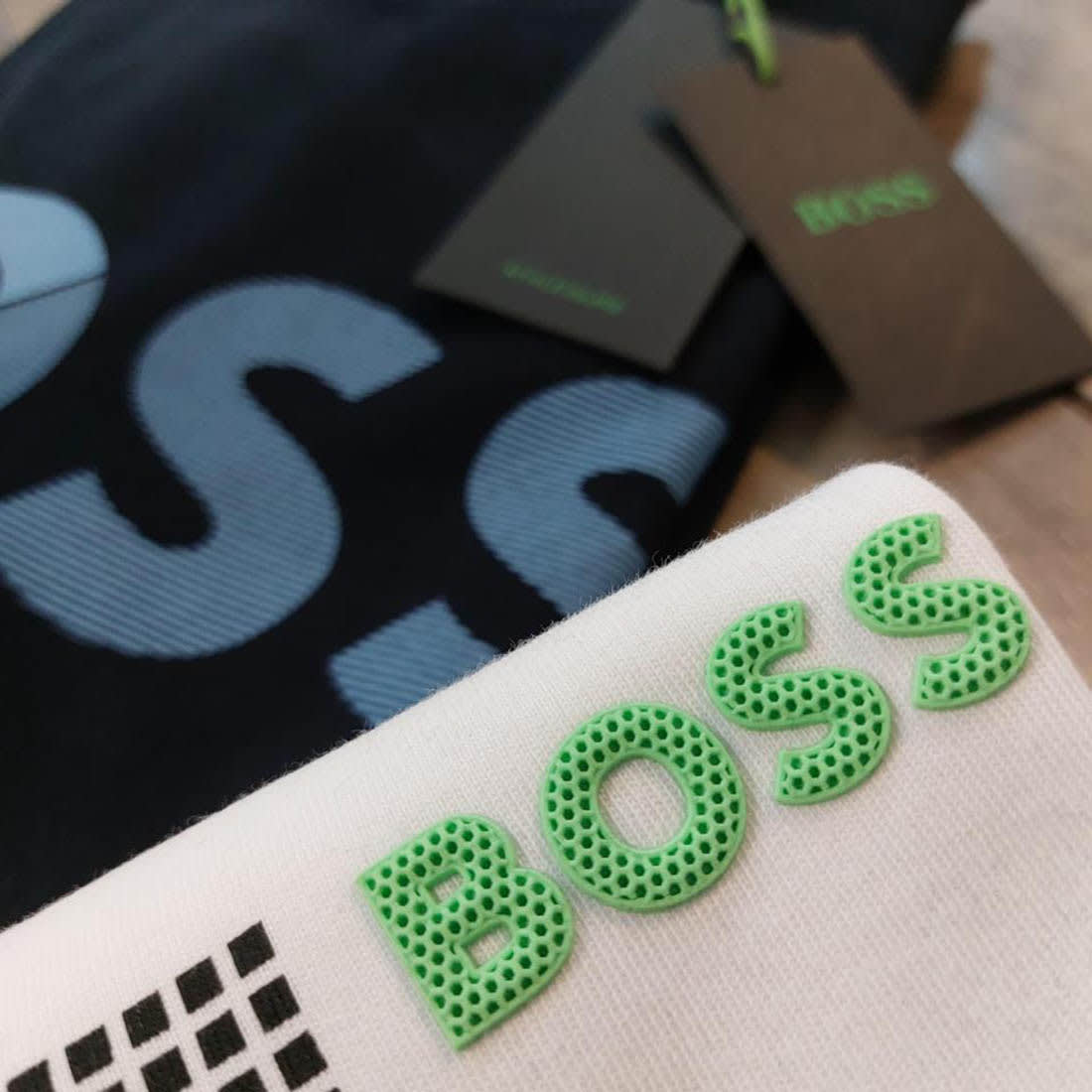 Boss Embroidery White Cotton Sweatshirt-2