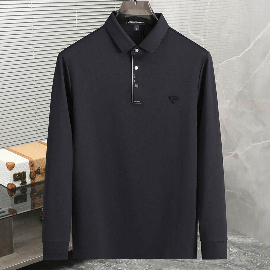 Emporio Armani Black Cotton T-Shirt-0