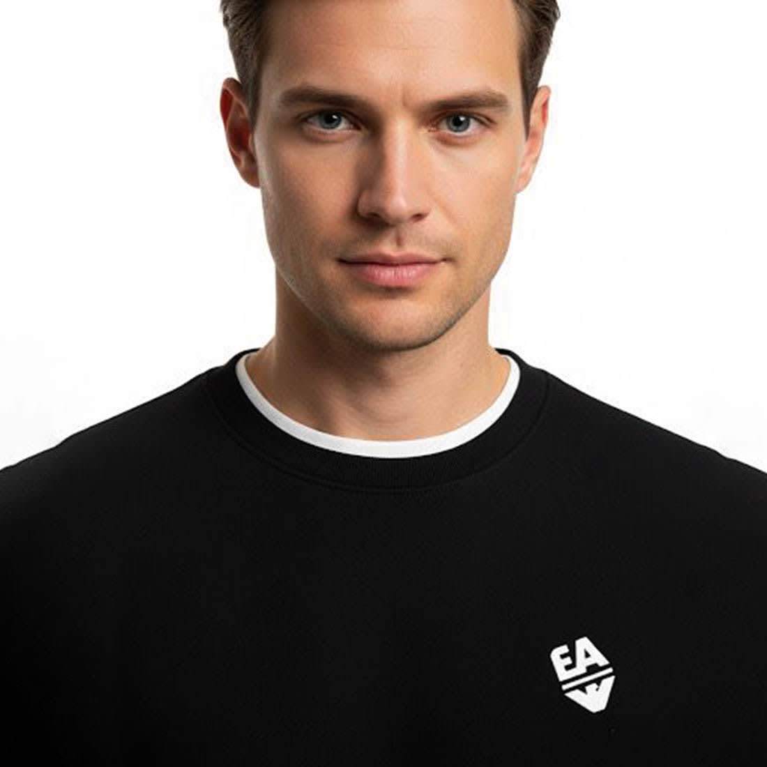 Emporio Armani Black Cotton Sweatshirt-1
