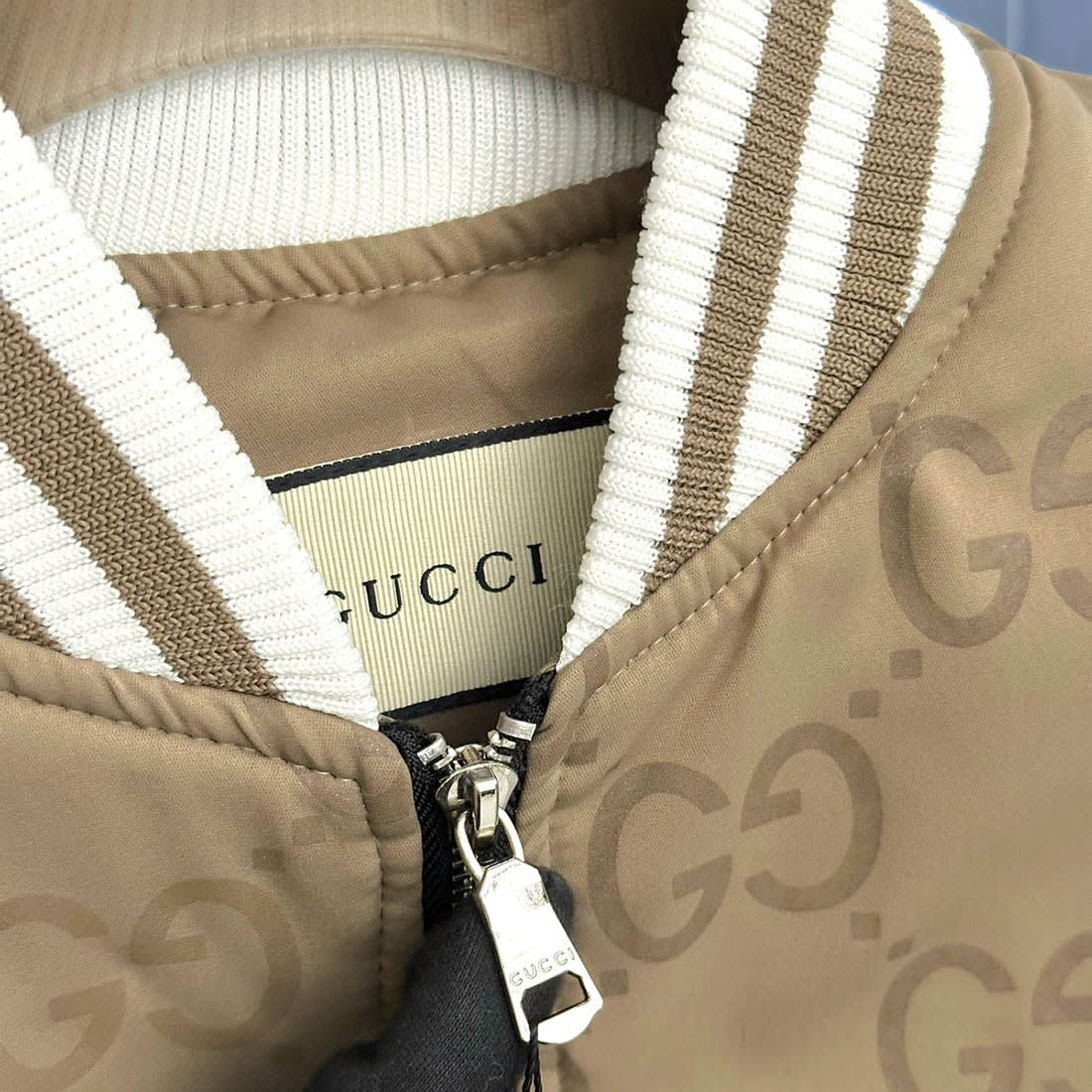 Gucci Jumbo GG Canvas Beige Jacket-6