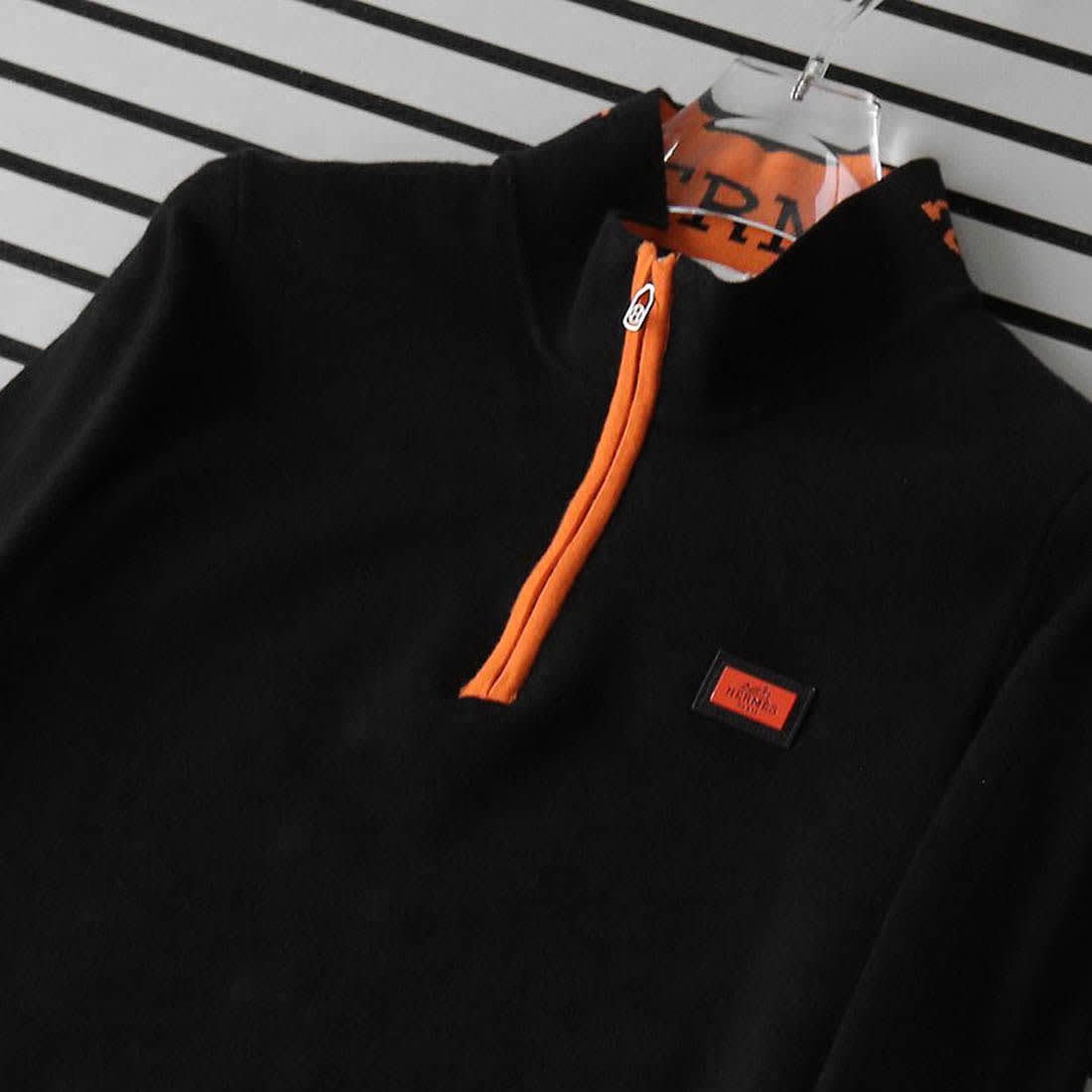 Hermes Black High-End Authentic Quality Pullover-1