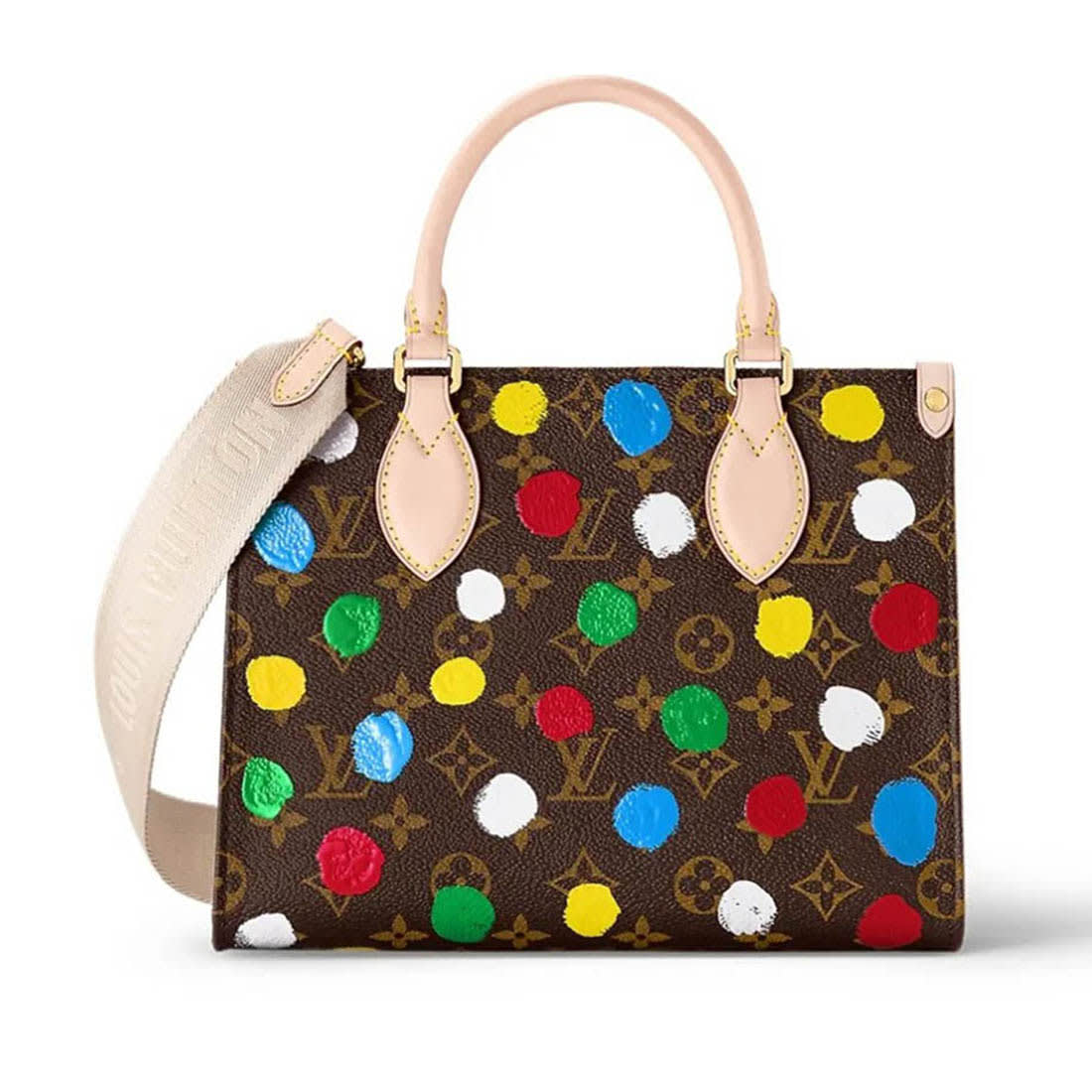 Louis Vuitton LV x Yayoi Kusama OnTheGo PM Brown Tote Bag-0