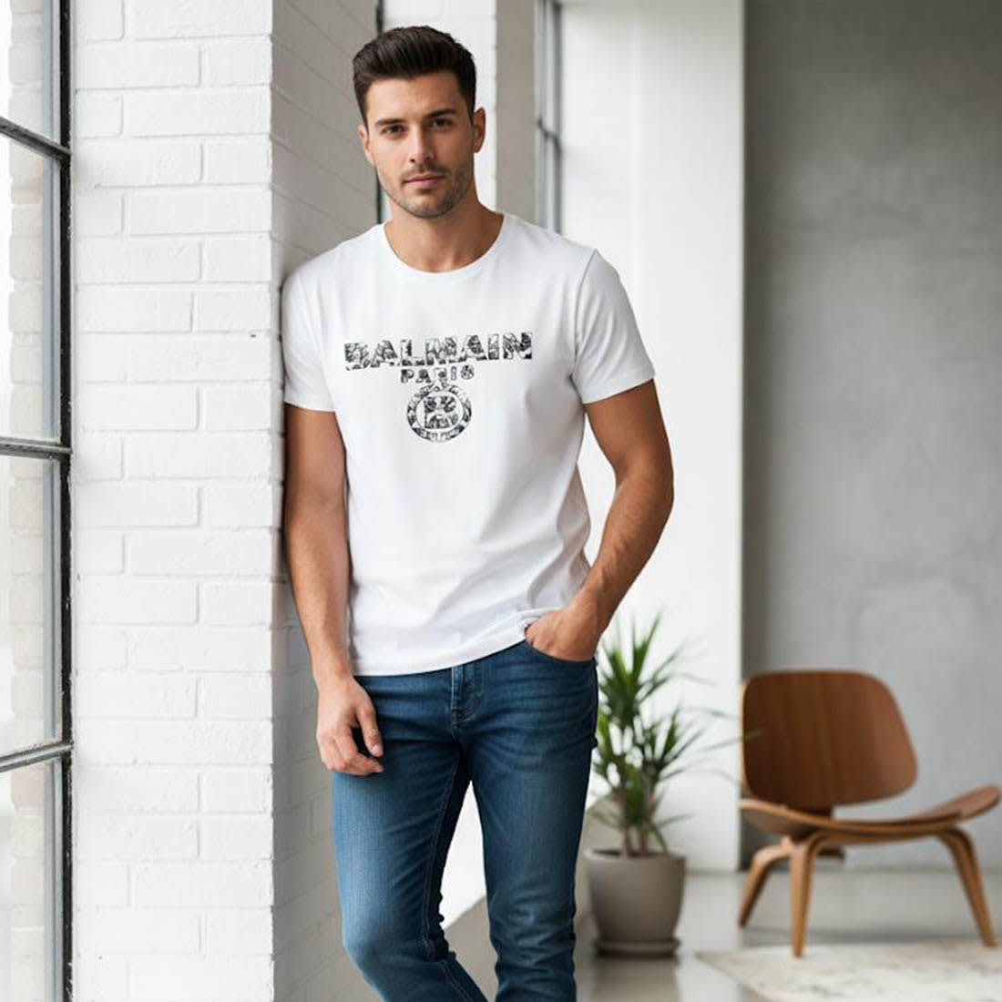 Balmain White Premium Quality T-shirt-2