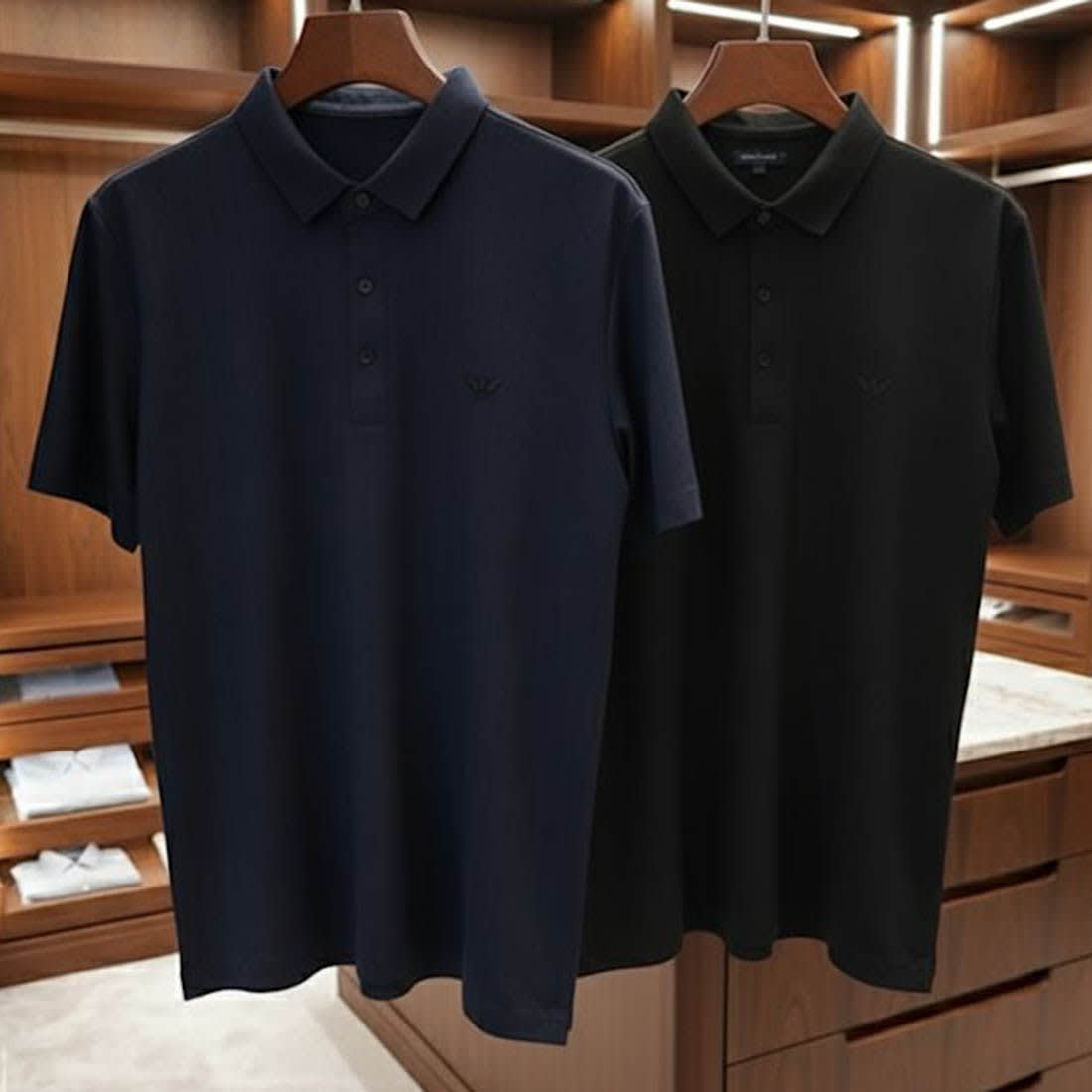 Emporio Armani Black Premium Quality Polo T-shirt-1