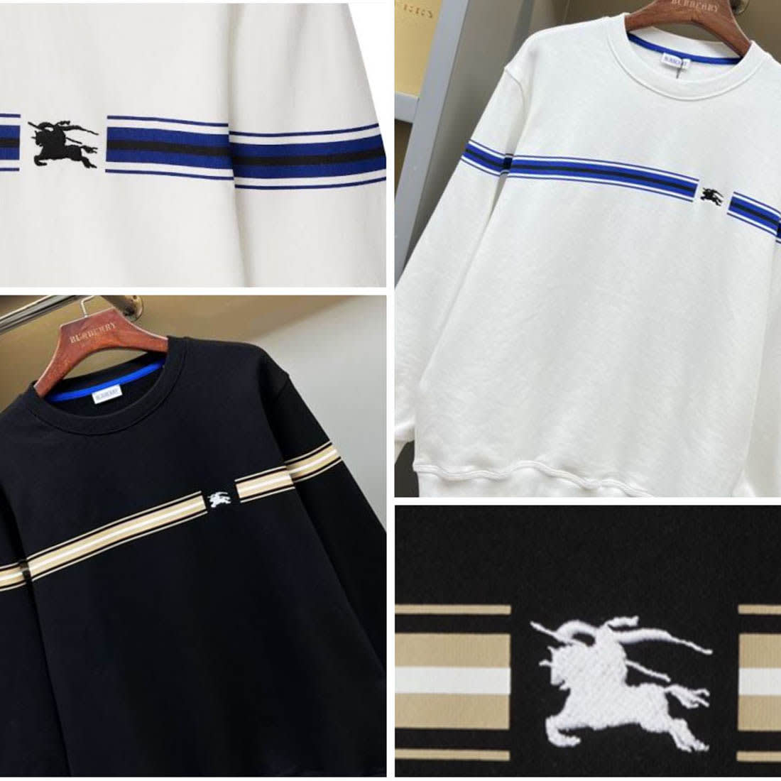 Burberry White Cotton Sweatshirt-2