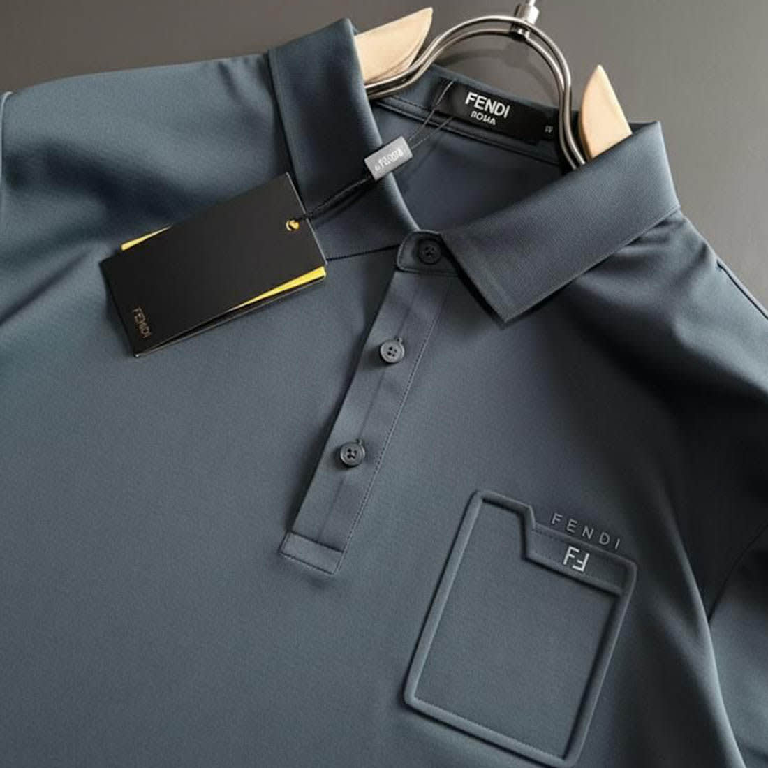 Fendi Blue Premium Quality T-shirt-2