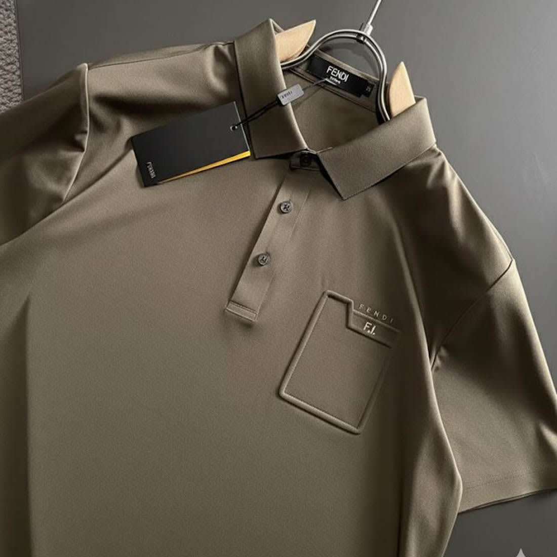 Fendi Brown Premium Quality T-shirt-1