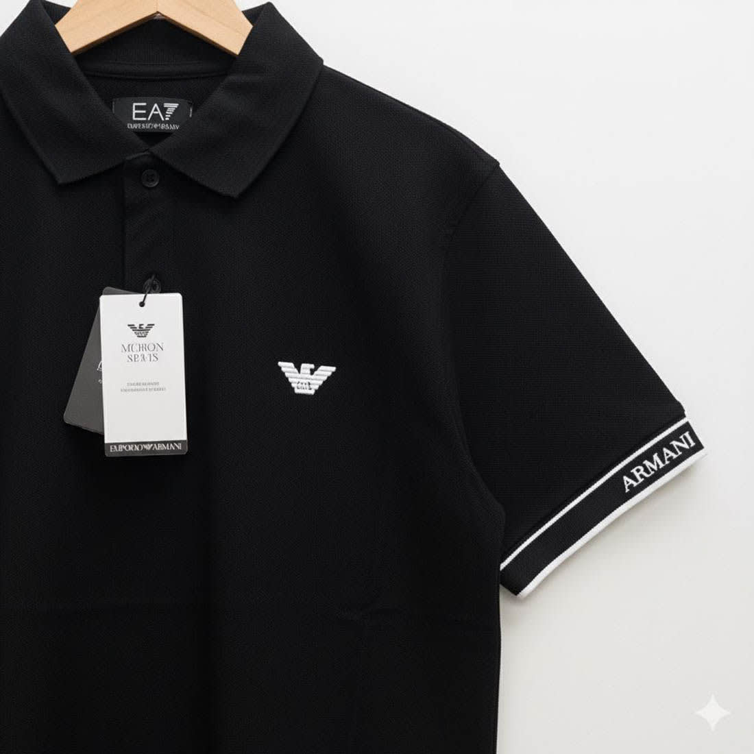 Emporio Armani Black Premium Quality Polo T-shirt-3