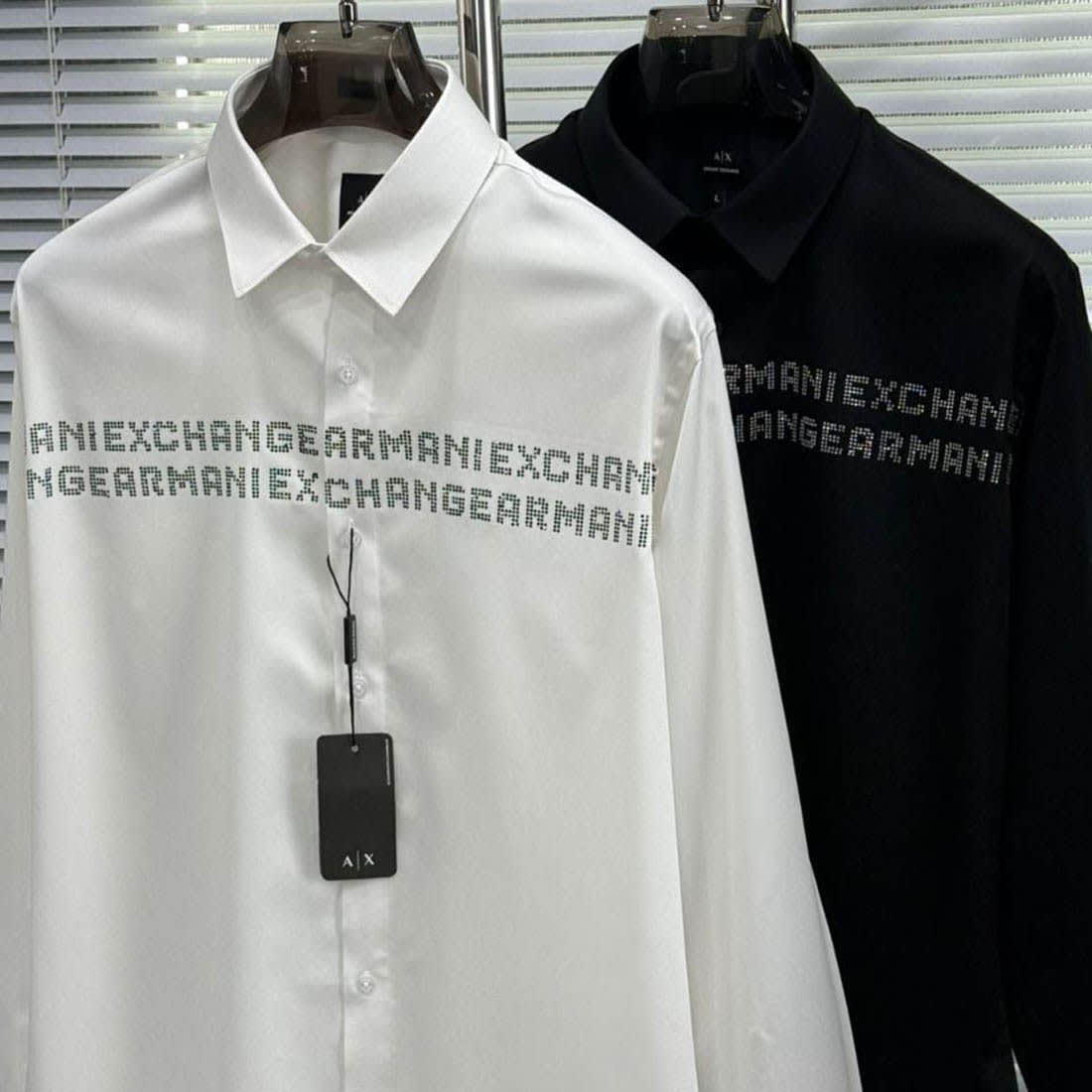 Armani Exchange Men's Regular Fit White Cotton Shirt-3