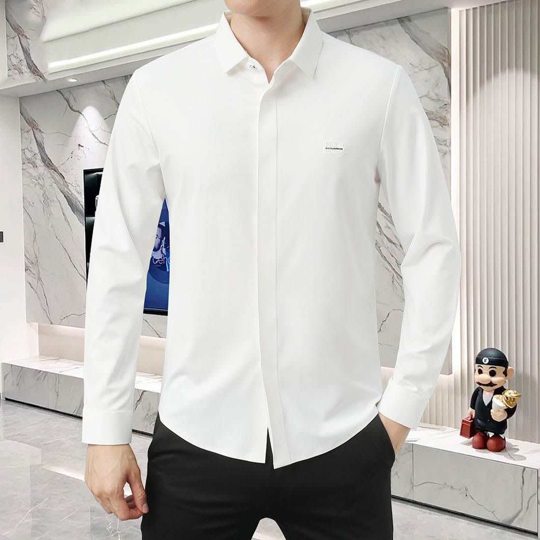 Dolce & Gabbana Regular Fit White Premium Shirt-0
