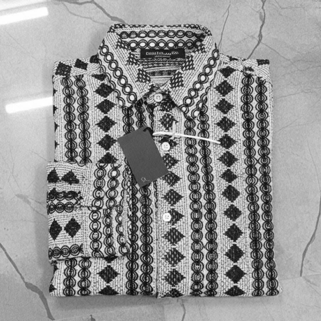 Dolce & Gabbana Geometric Print Full Sleeves Shirt-4