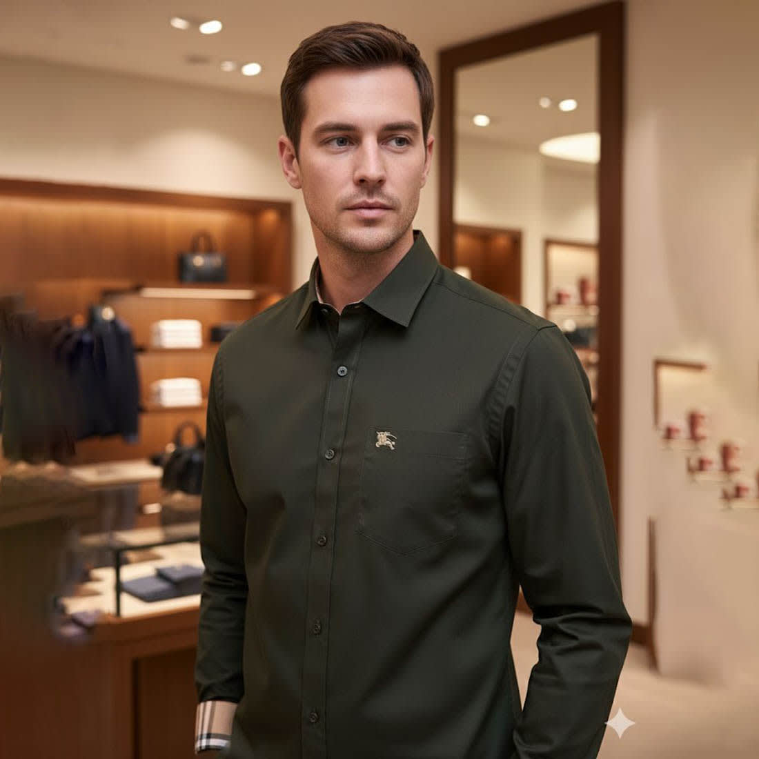 Burberry Green Premium Quality Shirt-0