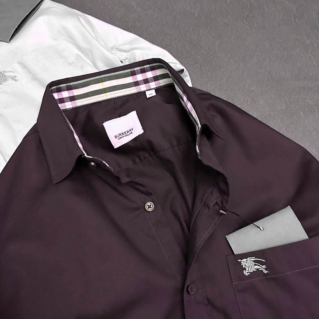 Burberry Wine Premium Quality Shirt-1