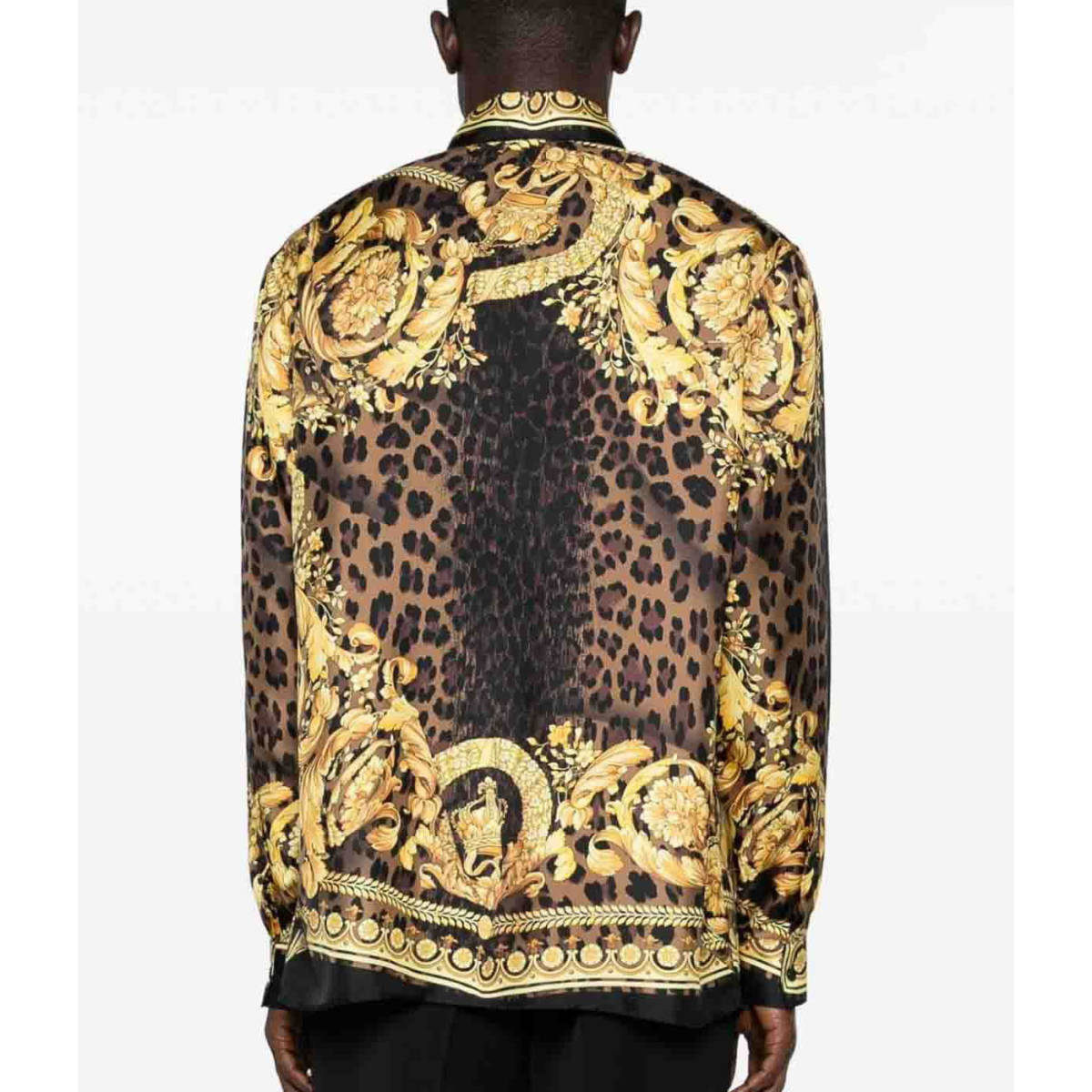 Versace Jeans Couture Wild Barocco Illusion Multicolor  Silk Shirt-1