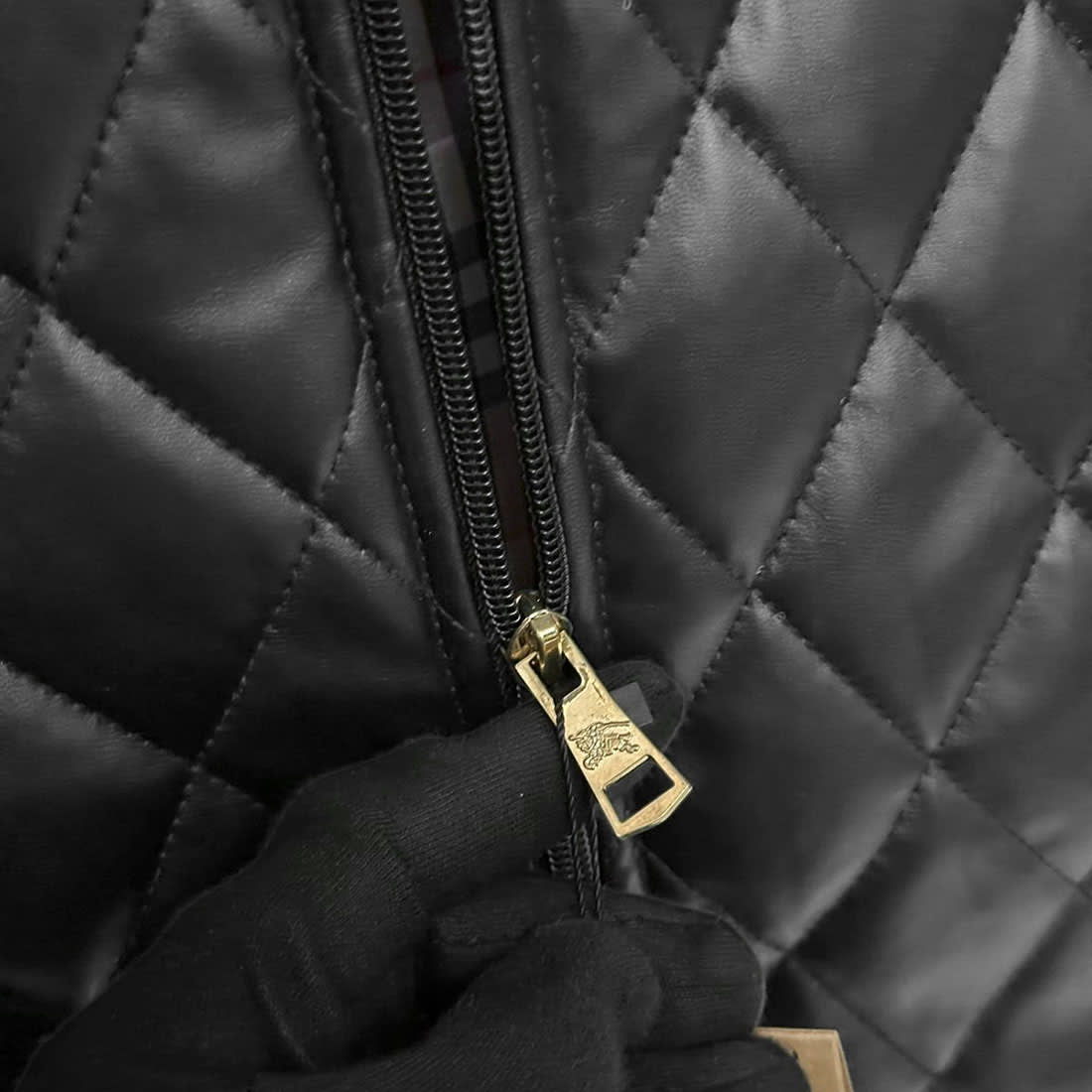 Burberry Quilted Black Bomber Jacket-6
