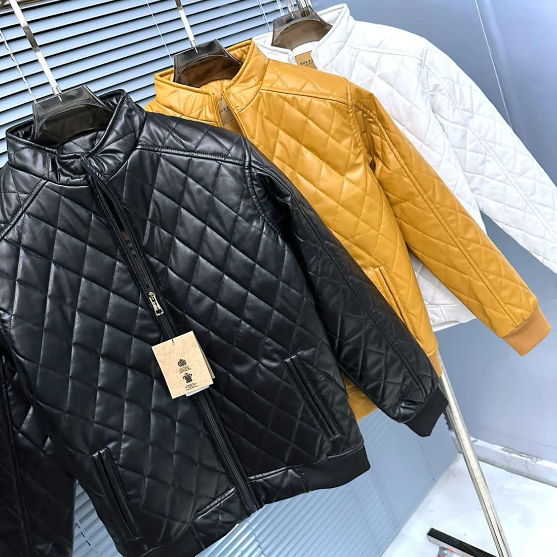 Burberry Quilted Black Bomber Jacket-8