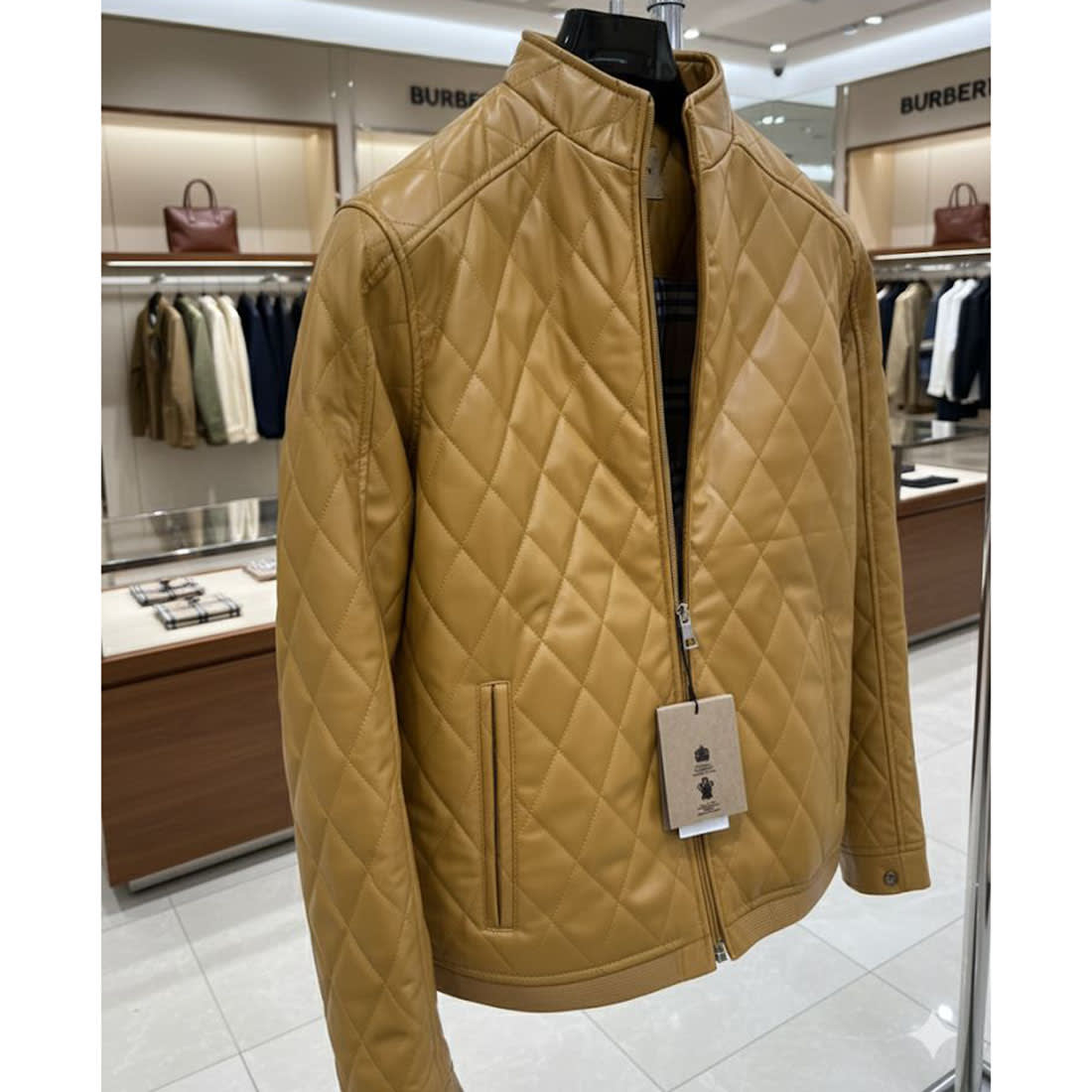 Burberry Quilted YellowBomber Jacket-5