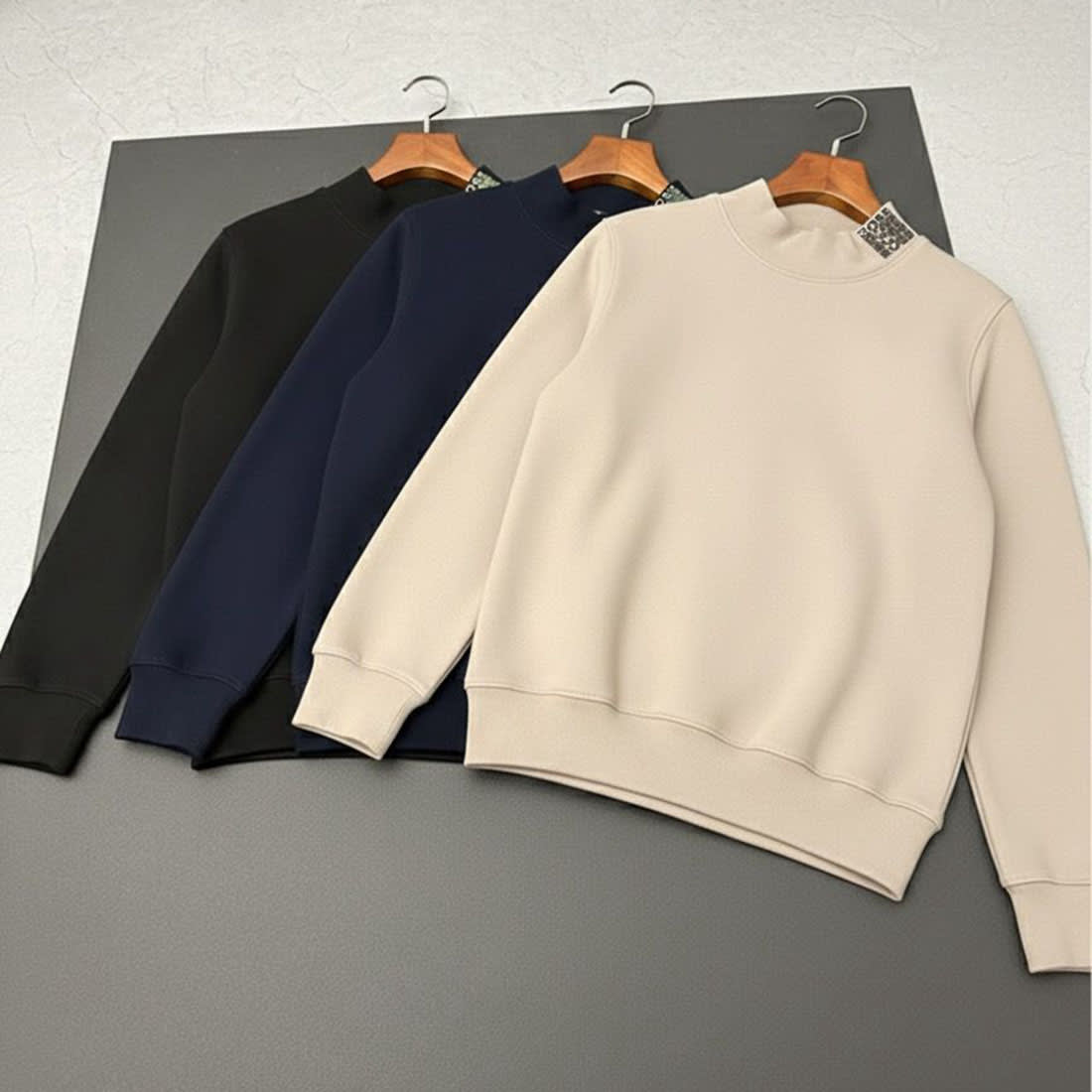 Boss Embroidery Blue Cotton Sweatshirt-3