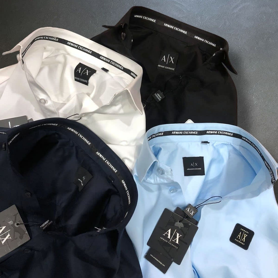 Armani Exchange Navy Blue Cotton Shirt-3