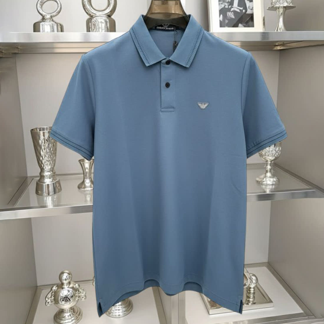 Giorgio Armani Sky Blue Premium Quality T-shirt-0