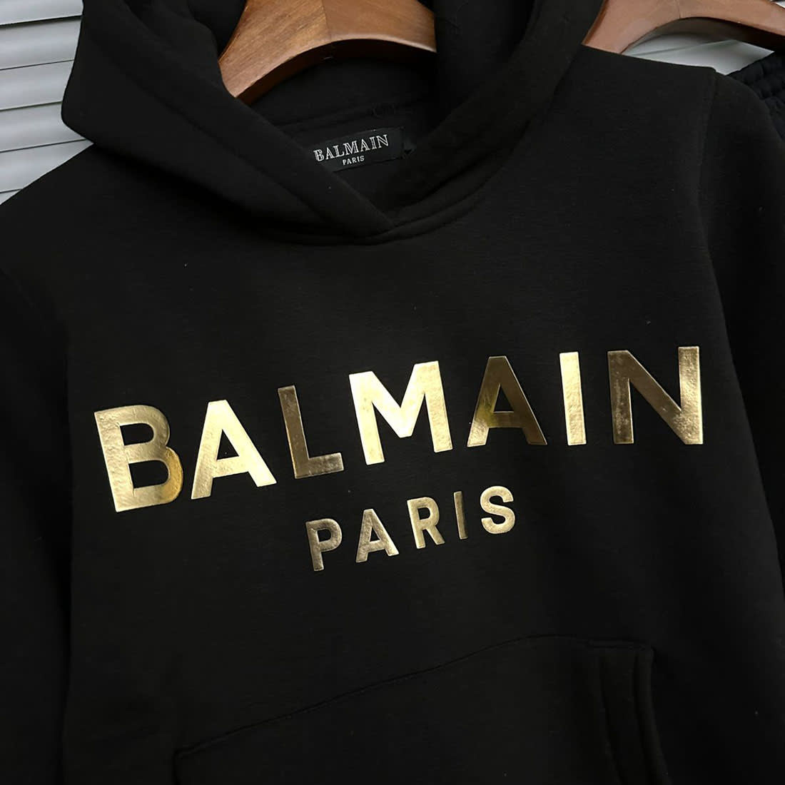 Balmain Black Premium Hood Tracksuit-2