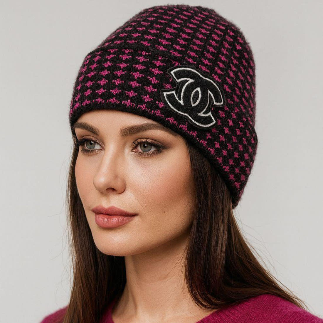 Chanel Pink Cashmere Beanie-0