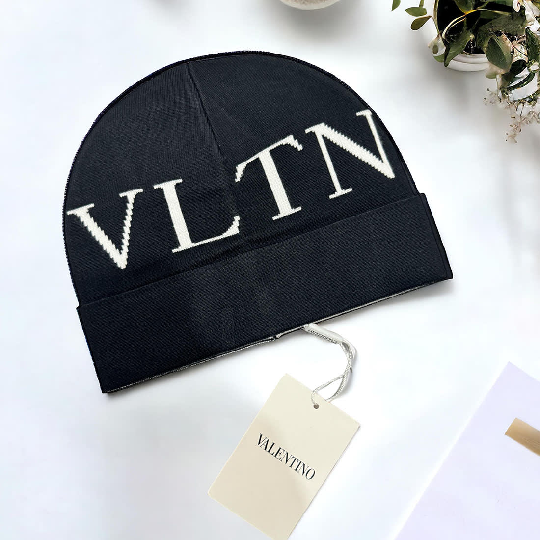 Valentino Black Cashmere Beanie-0