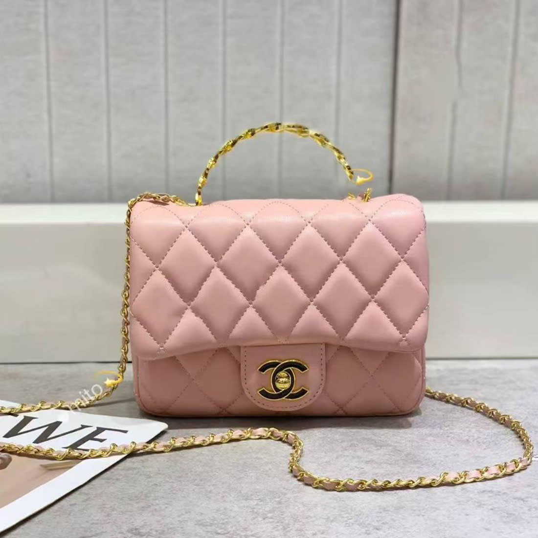 Chanel Quilted 18 Pink Handbag-0