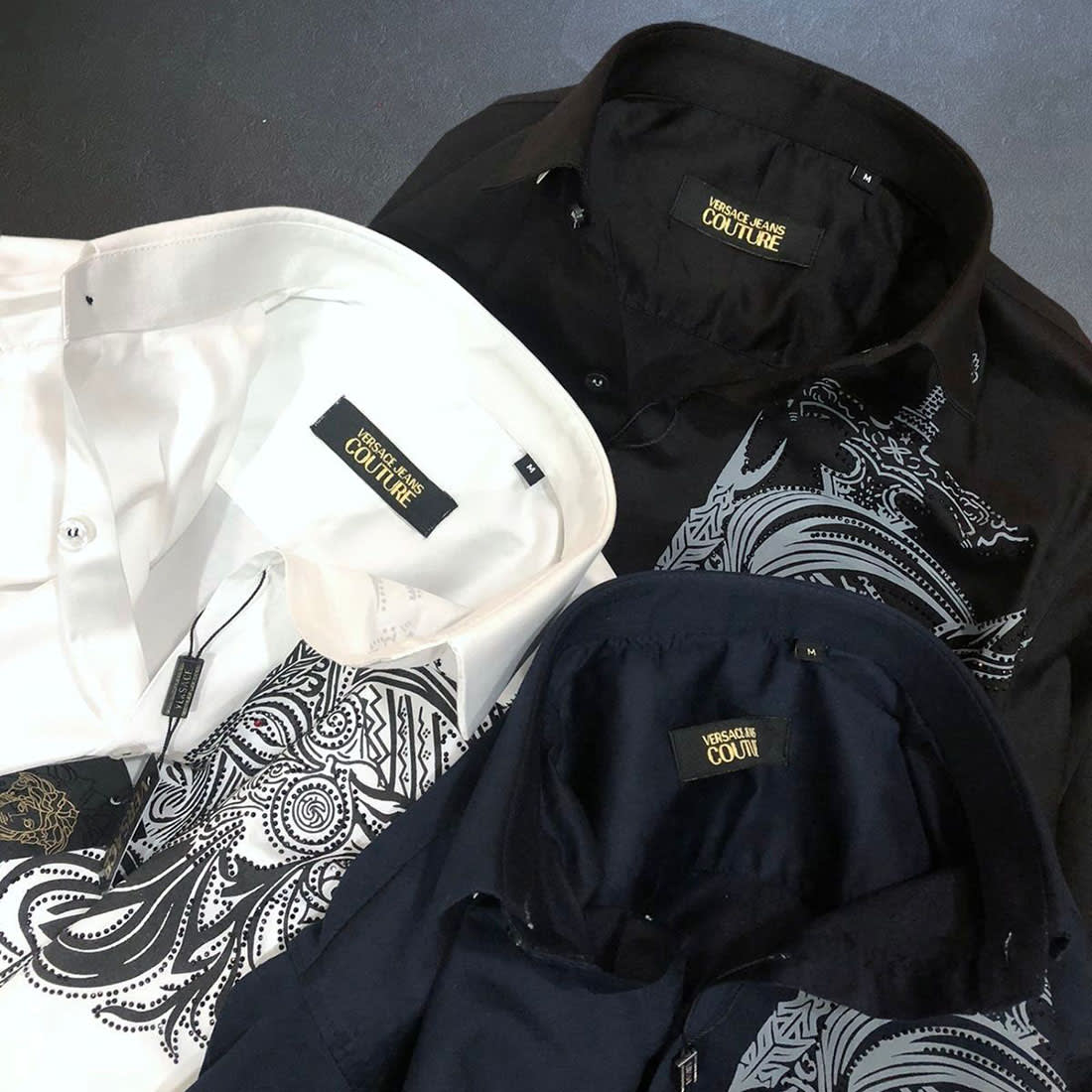 Versace Navy Blue Premium Cotton Shirt-3