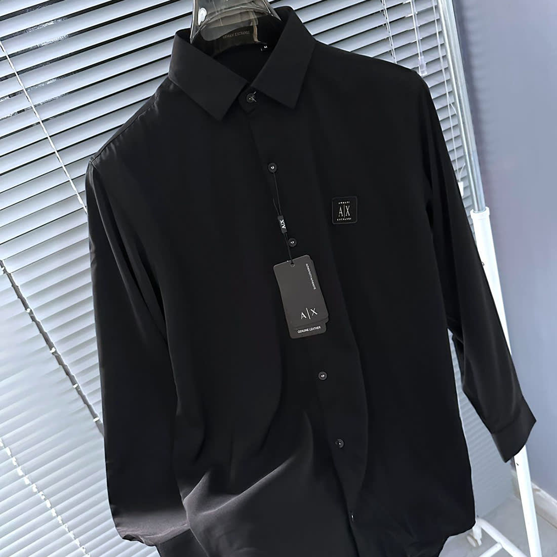 Armani Exchange Black Cotton Shirt-4