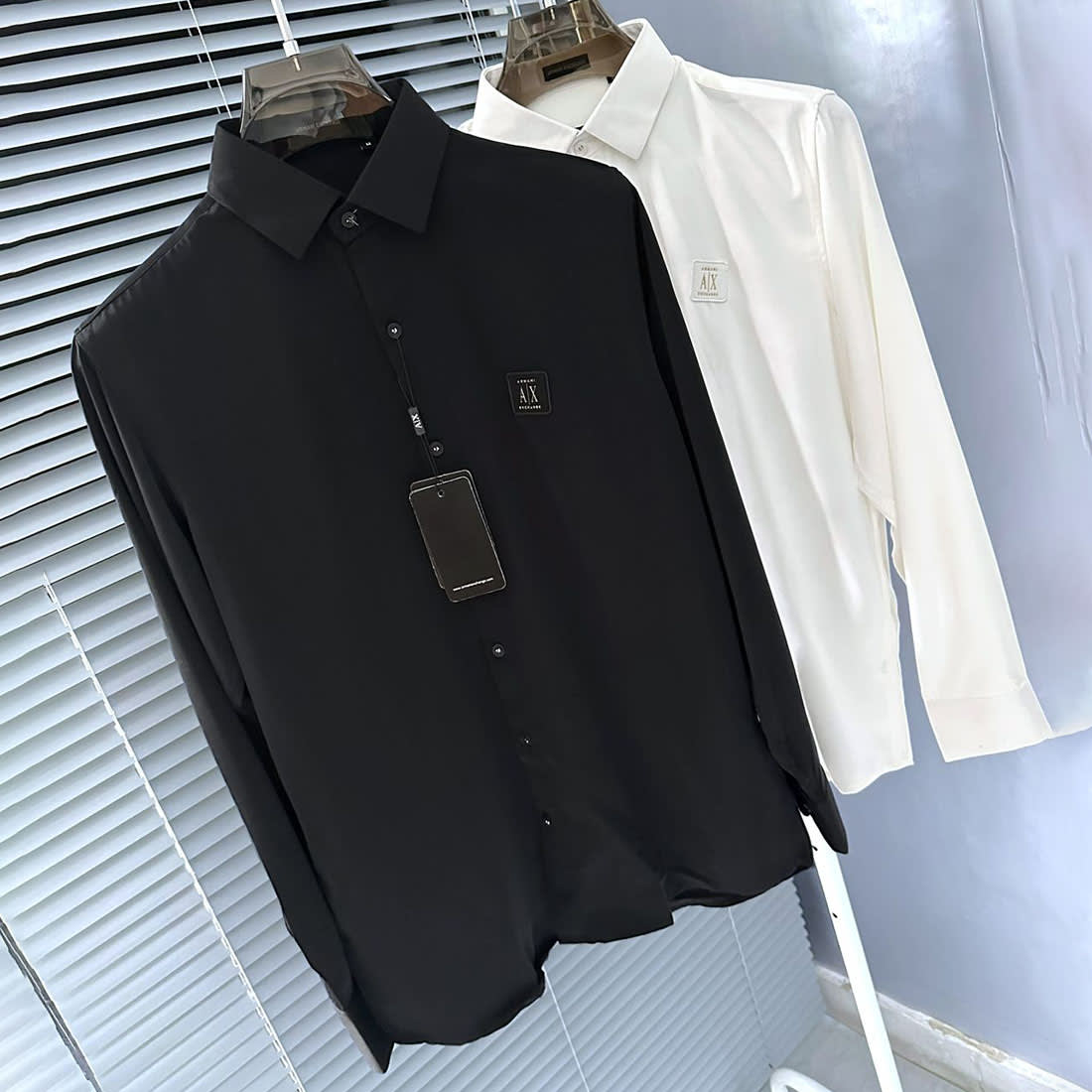 Armani Exchange Black Cotton Shirt-9