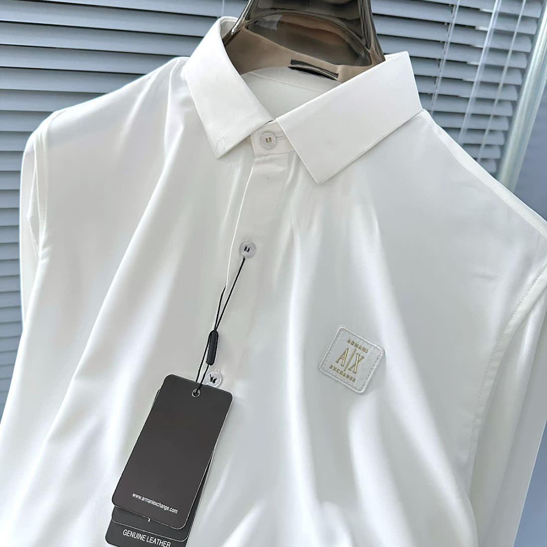 Armani Exchange White Cotton Shirt-2