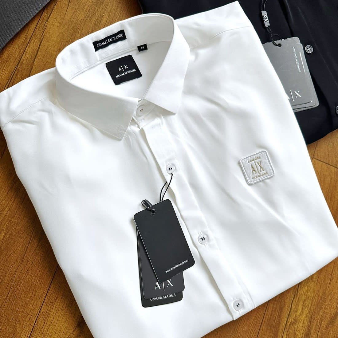 Armani Exchange White Cotton Shirt-5
